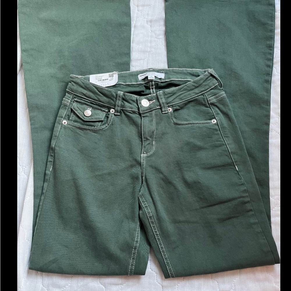 Garage Women's Flare Jeans in Forest Green